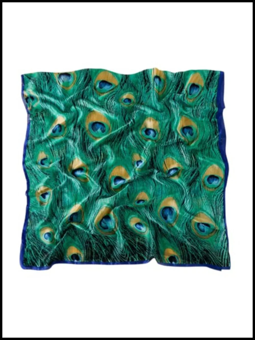 Silk-like Peacock Scarf Wrap Shawl Extra Long Pashmina Headscarf